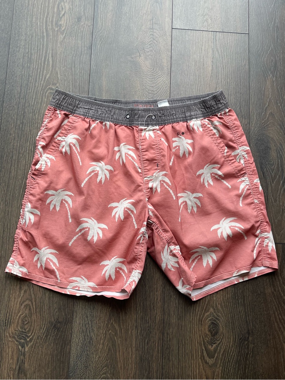FLOMOTION Palm Print Swim Trunks